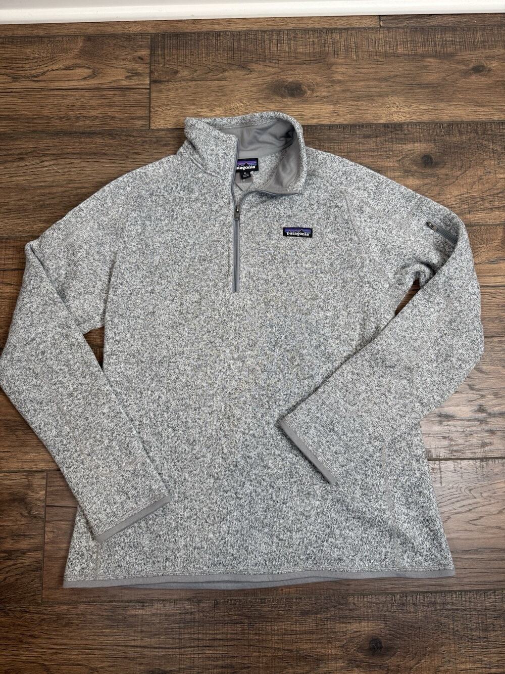 Patagonia Better Sweater 1/4 Zip Fleece Pullover Women’s Size XL Gray NWT Logo